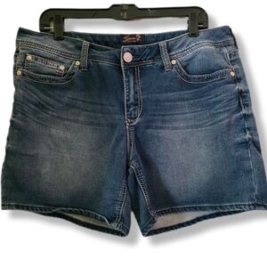 Seven7 Jeans Dark Blue Jean Shorts